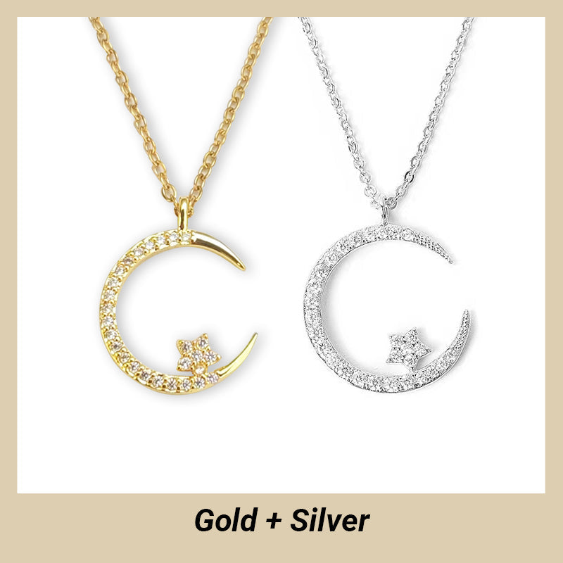 🎉BUY 1 GET 1 FREE🎁Bright Night: Moon Star Necklace🌙✨