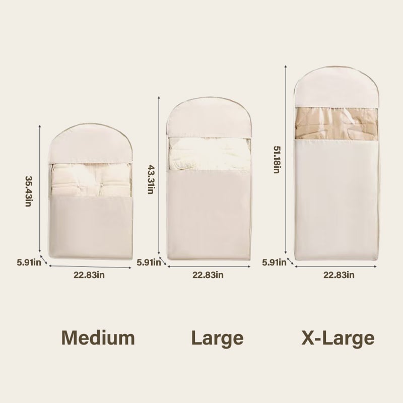 ⏰LAST DAY PROMOTION-50% OFF❤️🔥Space Saving Hanging Garment Bag with Self Compression Zipper