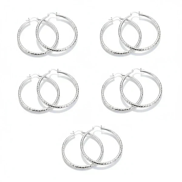 🎉BUY 1 GET 1 FREE🎁Diam🎉 BUY 1 GET 1 FREE 🎁 Diamond-Cut Hoop Earrings for Women – Elegant, Sparkling 💎ond-Cut Hoop Earrings for Women