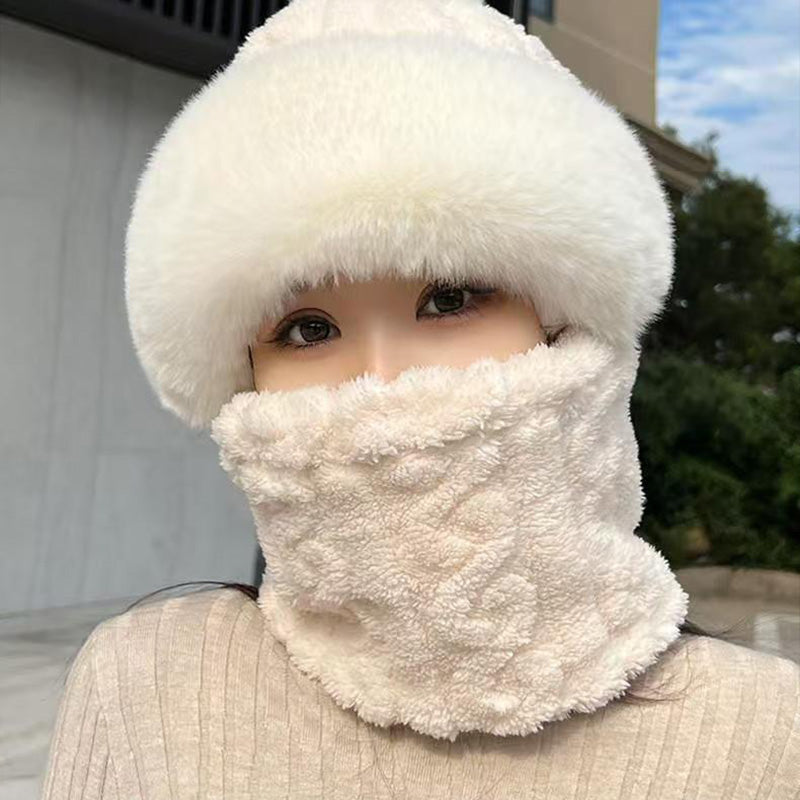 šHOT SALEš„° Women's Winter Warm Windproof Plush Scarf Hat