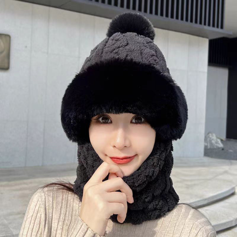 šHOT SALEš„° Women's Winter Warm Windproof Plush Scarf Hat
