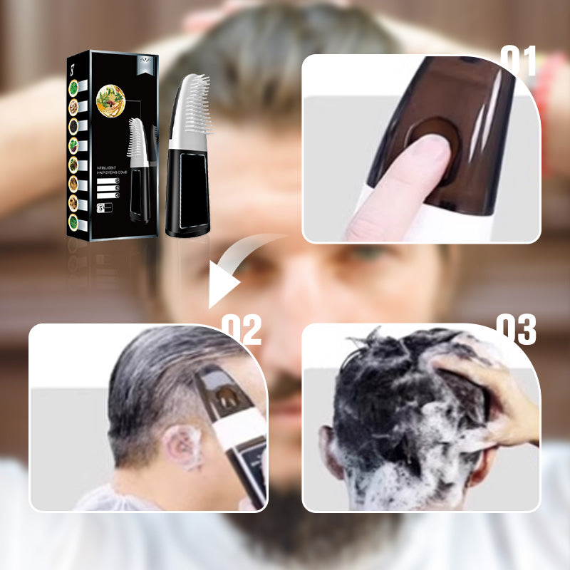 đ„Last Day 50% OFFđ„Intelligent Hair Dye Comb with Plant-Based Formula