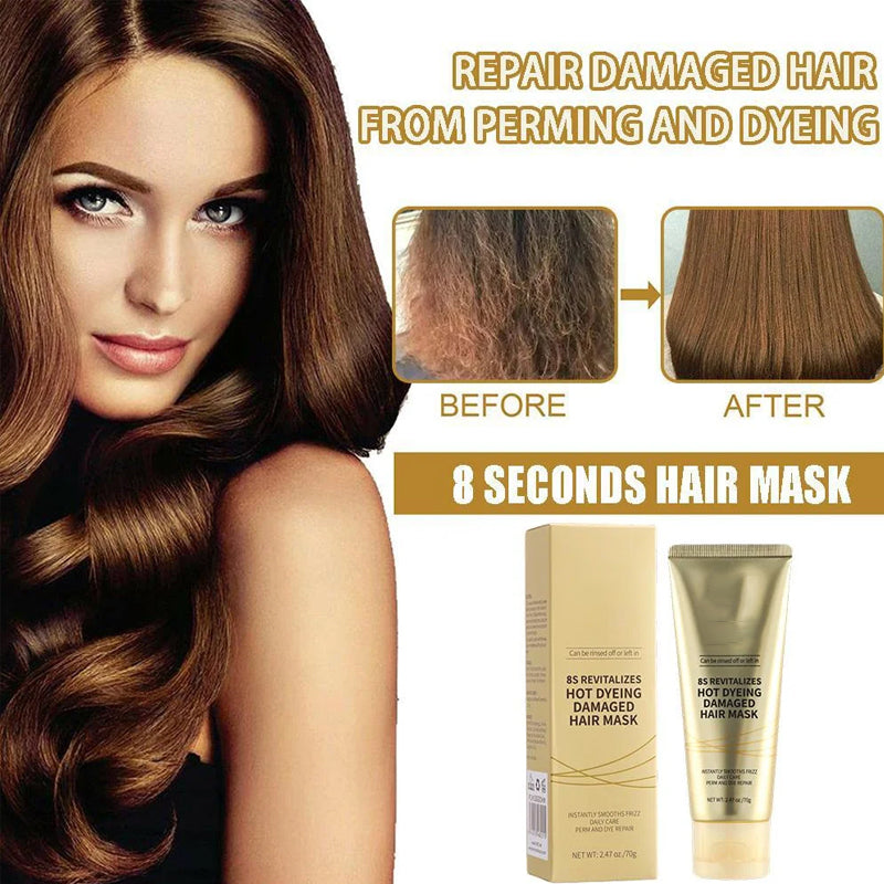 ⏳Limited time 50% discount💥8-second revitalising hair mask for dry and damaged hair🔥(The more you buy, the higher the discount)💥Buy 2 Get 1 Free!!!! 😎