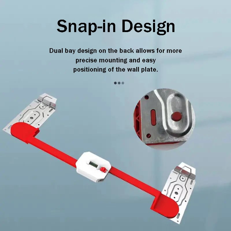 Adjustable Dual-Slot Spirit Level for AC Mounting Brackets