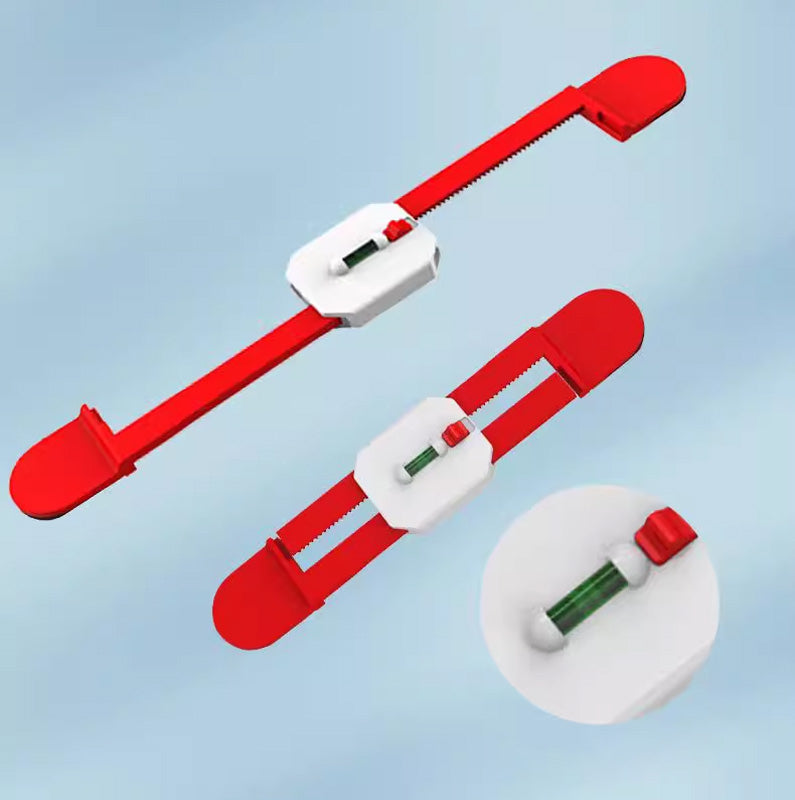 Adjustable Dual-Slot Spirit Level for AC Mounting Brackets