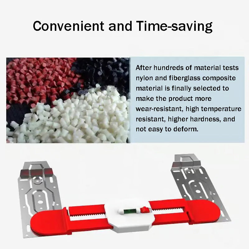 Adjustable Dual-Slot Spirit Level for AC Mounting Brackets