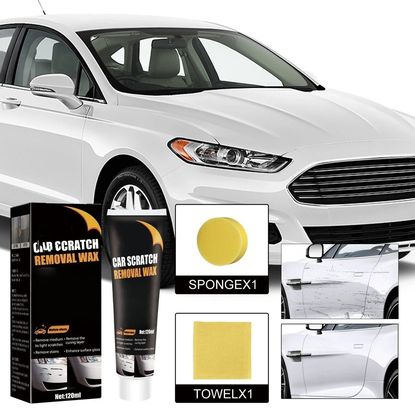 đ„Last Day 49% OFFđ„Car scratch repair waxđ§šA must-have brand new car