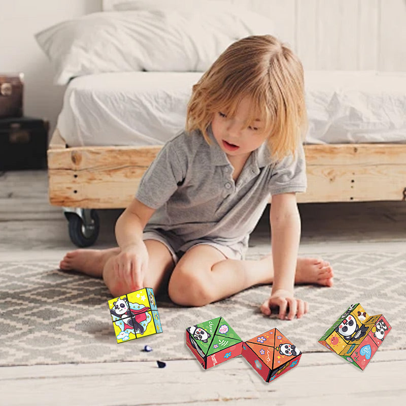 🧒✨Creative Folding Panda Cube Puzzle Toy for Kids