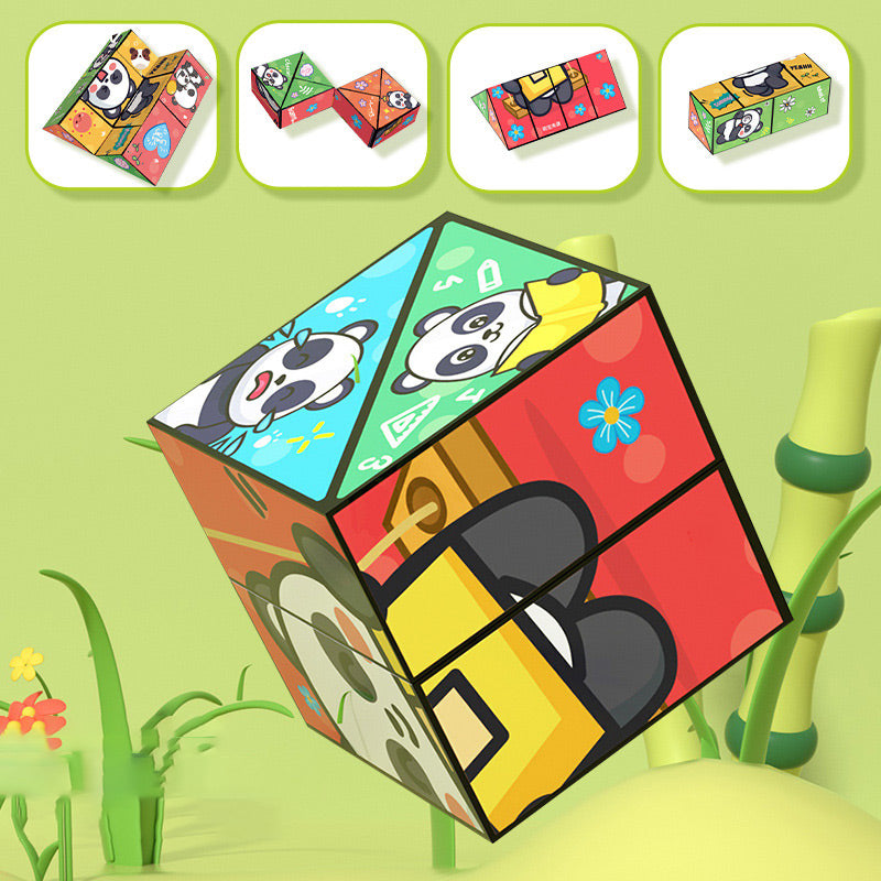 🧒✨Creative Folding Panda Cube Puzzle Toy for Kids