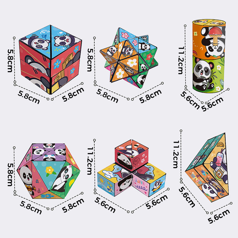 🧒✨Creative Folding Panda Cube Puzzle Toy for Kids