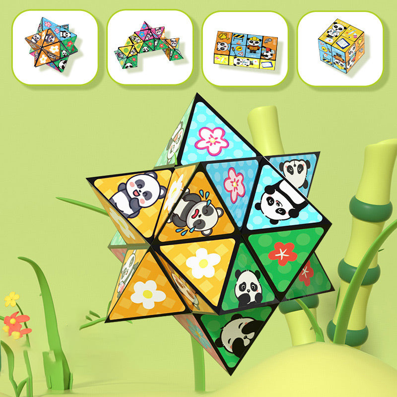 🧒✨Creative Folding Panda Cube Puzzle Toy for Kids