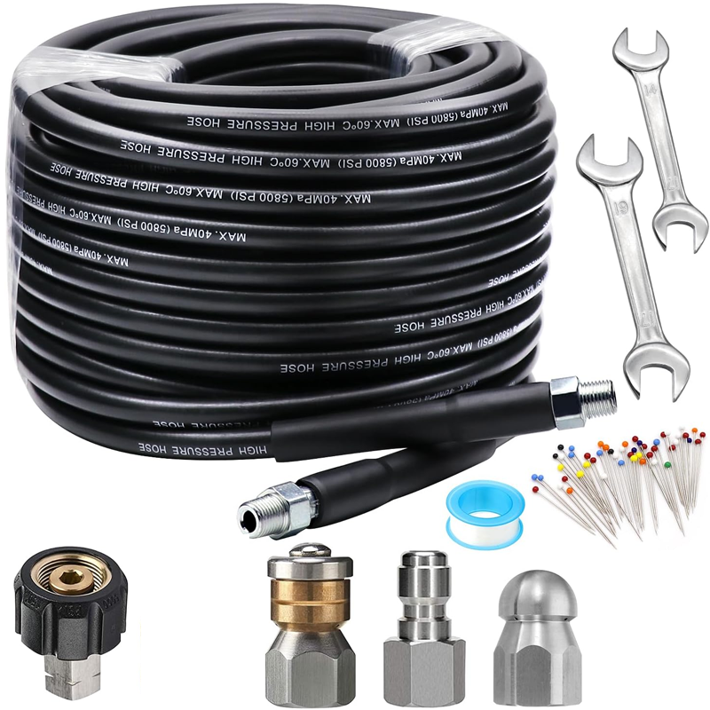 π¦ 69% OFF INSTANT! πΏ 5800PSI Sewer Jetter Kit - High-Pressure Nozzle & Hose for Clogged Drains/Pipes, Compatible with Most Pressure Washers π§π¦