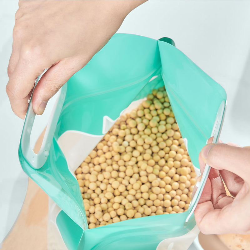 Moisture-Proof Reusable Food Storage Bags with Handle