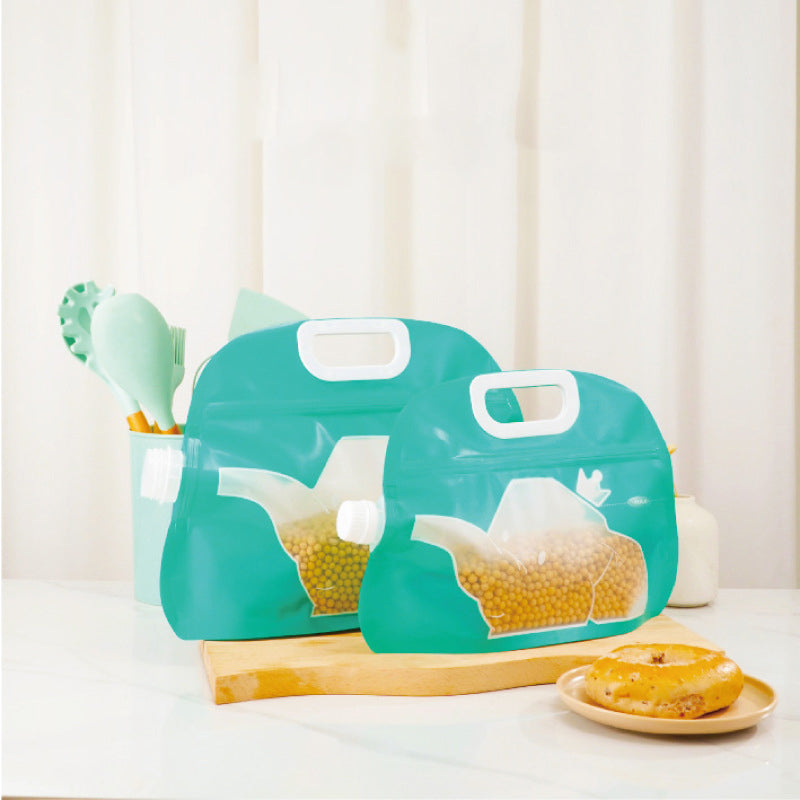 Moisture-Proof Reusable Food Storage Bags with Handle