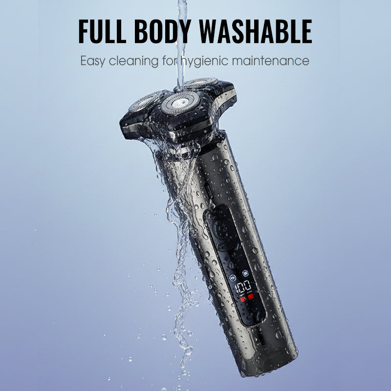 Multi Functional Electric LED Display 3-Blade Razor for Men