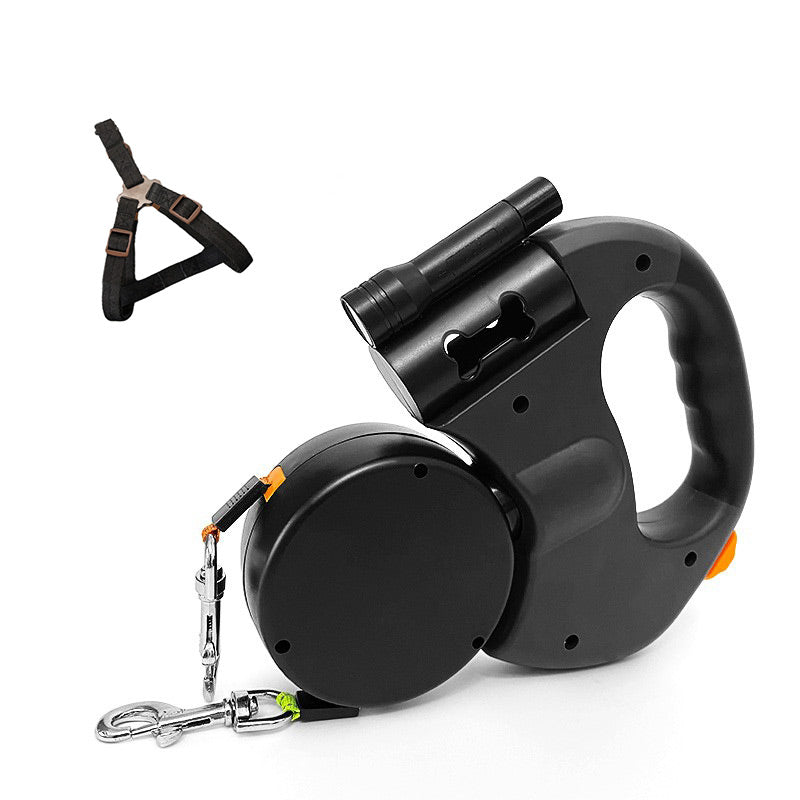 πΆ 50% OFF NOW!π¦ Two-in-One Multifunctional Dog Walker β Retractable, LED Light & Poop Bag Dispenser β Hands-Free Leash ποΈ
