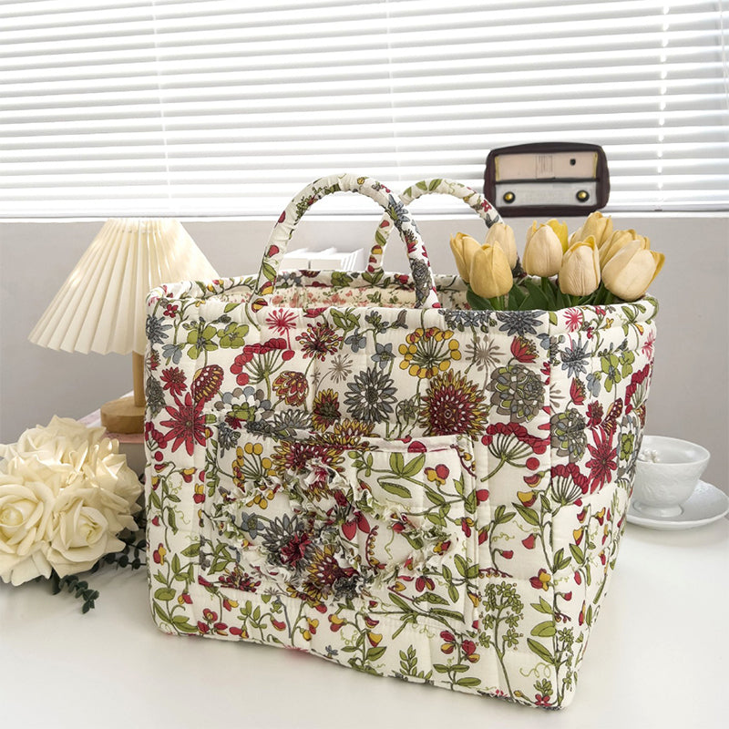 πΈ LIMITED-TIME 50% OFF! π§Ί Portable Floral Fabric Storage Basket β Vintage Design, Foldable & Large Capacity π