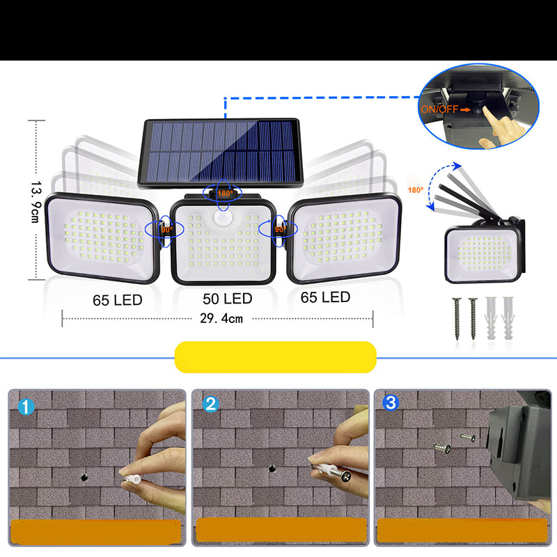 π 50% OFF NOW! π‘ 3-Head Solar Security Light with Motion Sensor β Adjustable Heads, Ultra-Bright LEDs & All-Weather Durability β¨