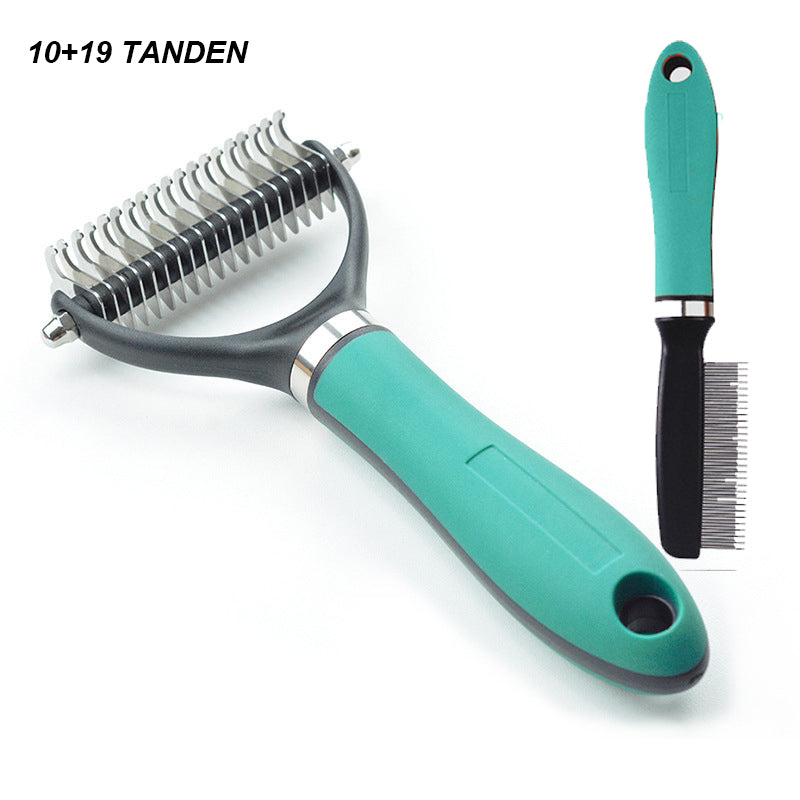 📢📢40% OFF !! ⏰Double-Sided Deshedding Pet Grooming Brush