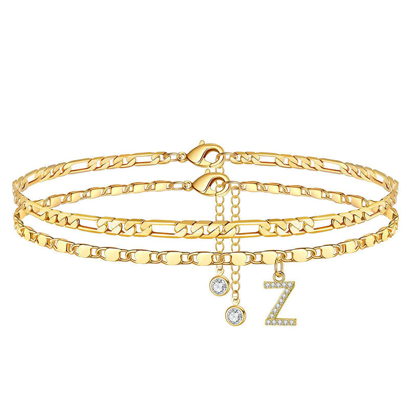 π£ LIMITED TIME 50% OFF! β¨ Layered Gold Ankle Bracelet for Women β Rhinestone, Adjustable, Beach Jewelry ποΈ
