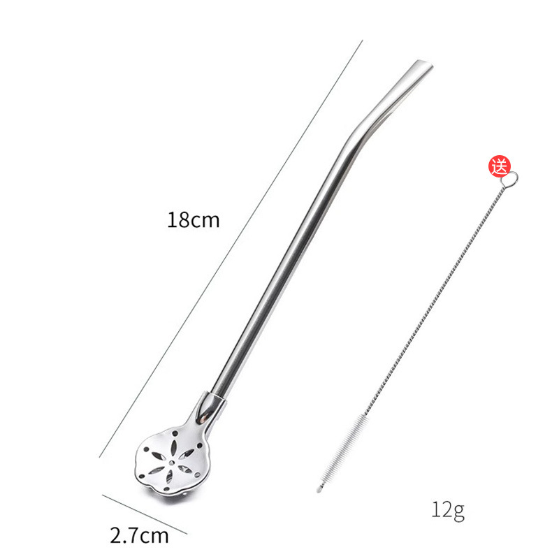 304 Stainless Steel 2-in-1 Straw Spoon – Drink Straw & Stirring Spoon Combo, Detachable Design & Eco-Friendly Reusable ✨