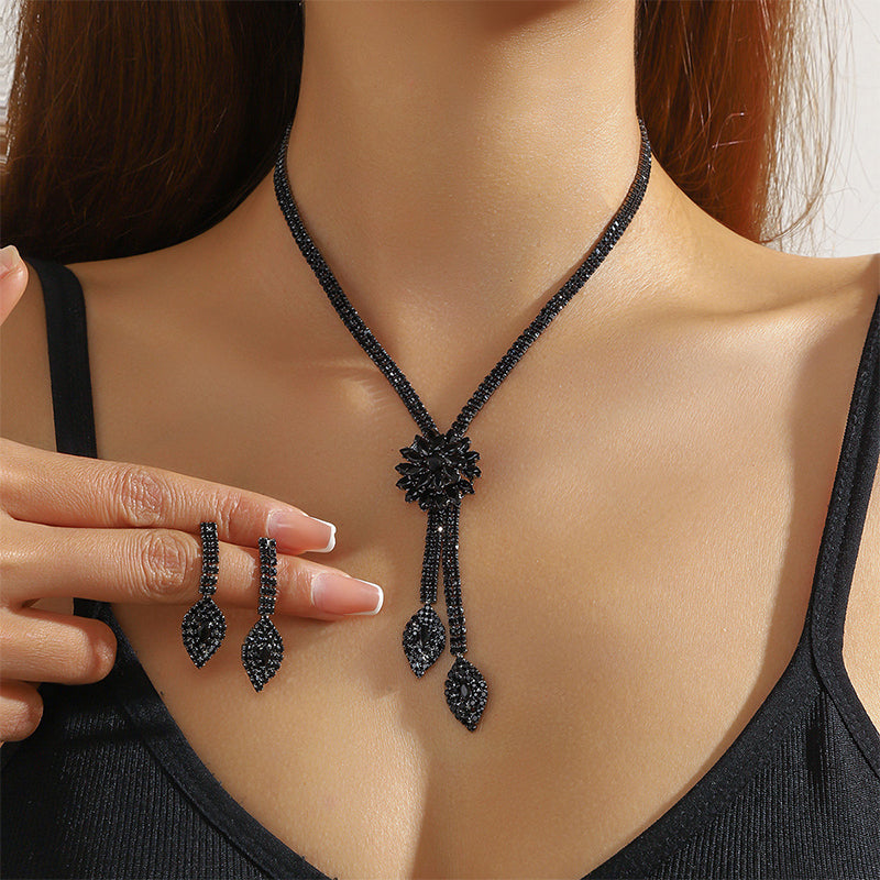 🌼 LIMITED-TIME 50% OFF! ✨ Women's Zircon Flower Jewelry Set – Elegant, Sparkling, Ready-to-Gift 💎