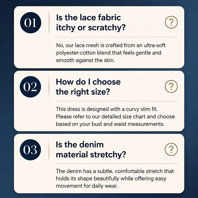 đ LIMITED-TIME 50% OFF! đ„ Women's Sheer Lace Denim Mini Dress â Contrast Texture, Sexy Sweet, Club-Ready âš