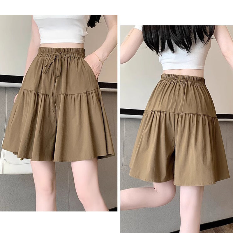 π 50% OFF NOW! πΈ High Waist Wide-Leg Skorts with Ruffled Edges β Adjustable Fit & Flattering A-Line π