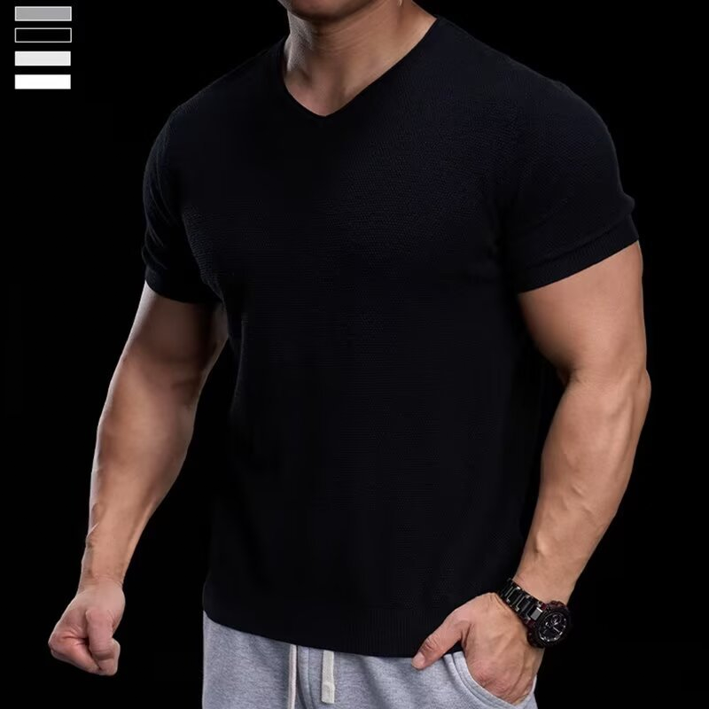 📢📢40% OFF !! ⏰Breathable V-Neck Knit Tee