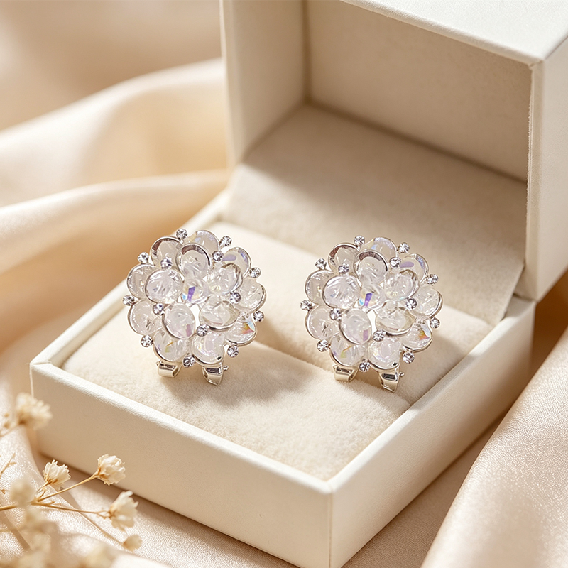 ⏳ Limited time 50% off! 💥💎Elegant Sparkling Floral Stud Earrings☁️
