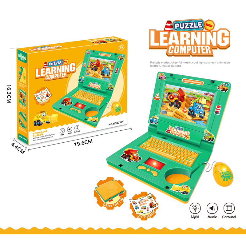 ๐ฅ Interactive Simulation Toy Laptop โ Pretend Play Computer with A-Z Keyboard & 1-10 Number Keys, 55+ Songs Lights Sounds, 5 Learning Modes (ABC/Numbers/Music/Games/Messages), Foldable with Handle