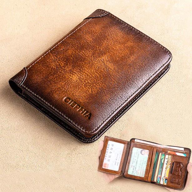 💼 LIMITED TIME 40% OFF! 🛡️ Genuine Leather RFID Blocking Wallet – Waterproof, Slim, Large Capacity 🔐