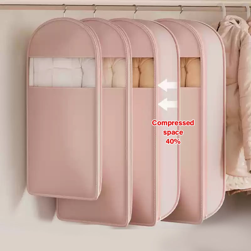 ⏰LAST DAY PROMOTION-50% OFF❤️‍🔥Space Saving Hanging Garment Bag with Self Compression Zipper