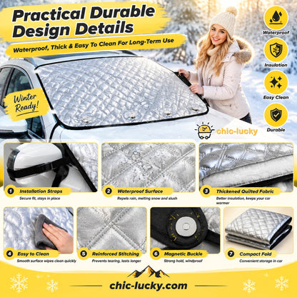 🔥Clear Your Windshield Instantly! Magnetic Frost & Snow Cover❄️