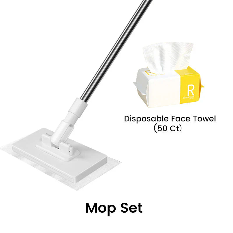 🔥2026 Bestseller🔥Flat Mop with Stainless Steel Handle, come with Reusable Washable Mop Cloths🏆