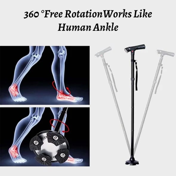 🎉 2026 Sale — Over 20,000 Sold! 🦯 Multifunctional Folding Elderly Cane – 5 Adjustable Heights 👴