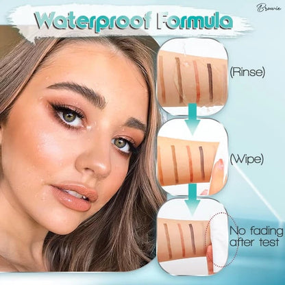 📢📢Buy 1 get 1 free⏰3D Waterproof Microblading Eyebrow Pen 4 Fork Tip Tattoo Pencil
