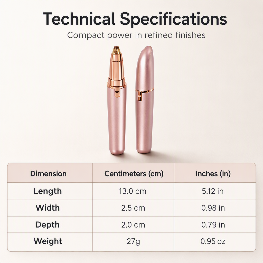 Precision Brow Trimmer Pen – LED Light Electric Eyebrow Shaper For Effortless Grooming