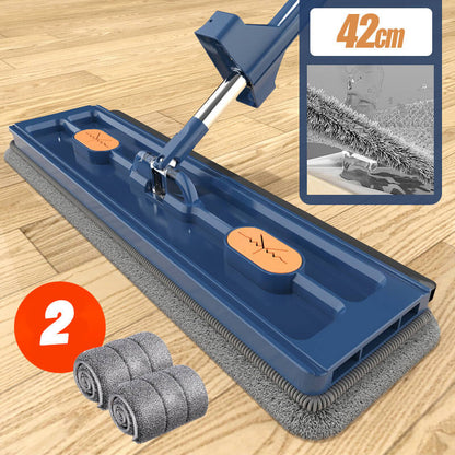🧹 50% OFF + FREE BUCKET! 💦 2025 Ultra-Absorbent Flat Mop - Large 360° Swivel Head for Effortless Floor Cleaning, Limited Stock! 🏠🚀