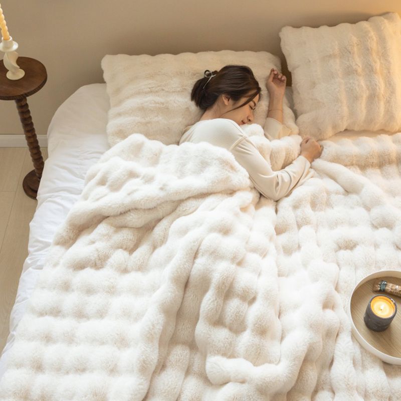 Luxury Double-Sided Rabbit Wool Blanket