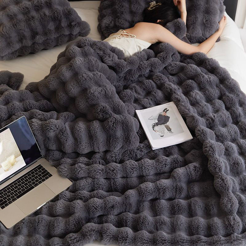 Luxury Double-Sided Rabbit Wool Blanket