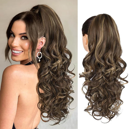 💜Limited time promotion 50%OFF💜Clip-on Wavy Ponytail Extension