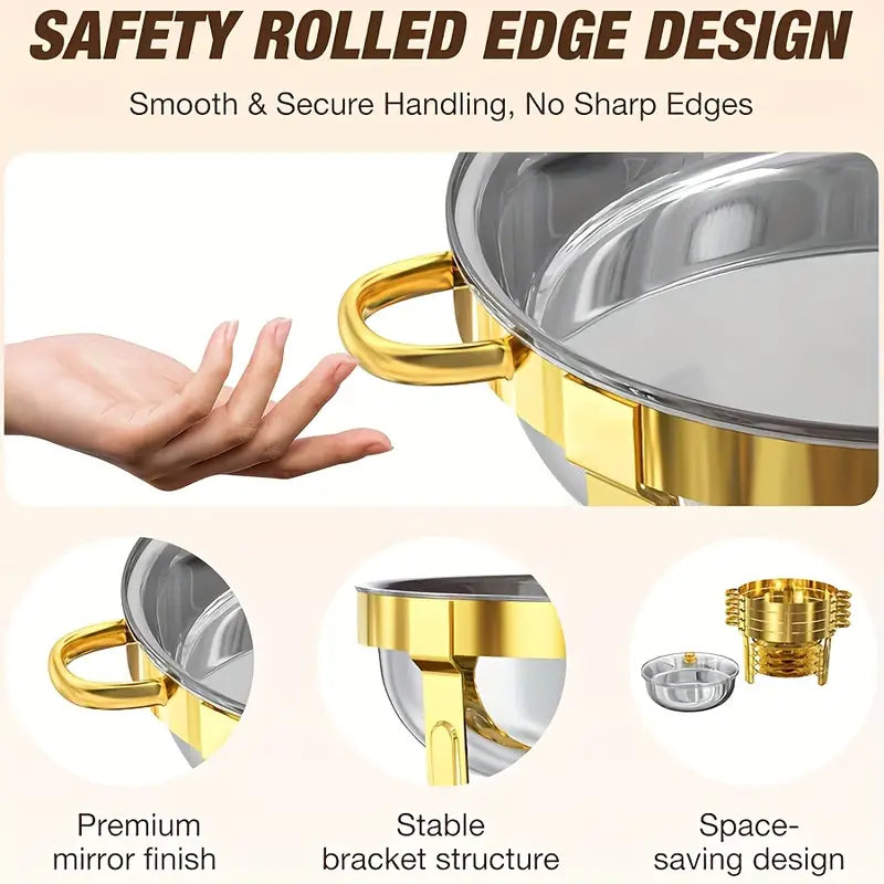 🔥 69% OFF NOW! 🎄 Stainless Steel Chafing Dish Buffet Set - Even Heat & Durable, Perfect for Holiday Gatherings and Parties ✨