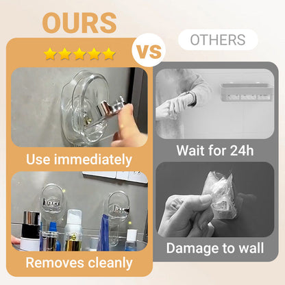 Suction Cup Storage Rack with Drain Hole