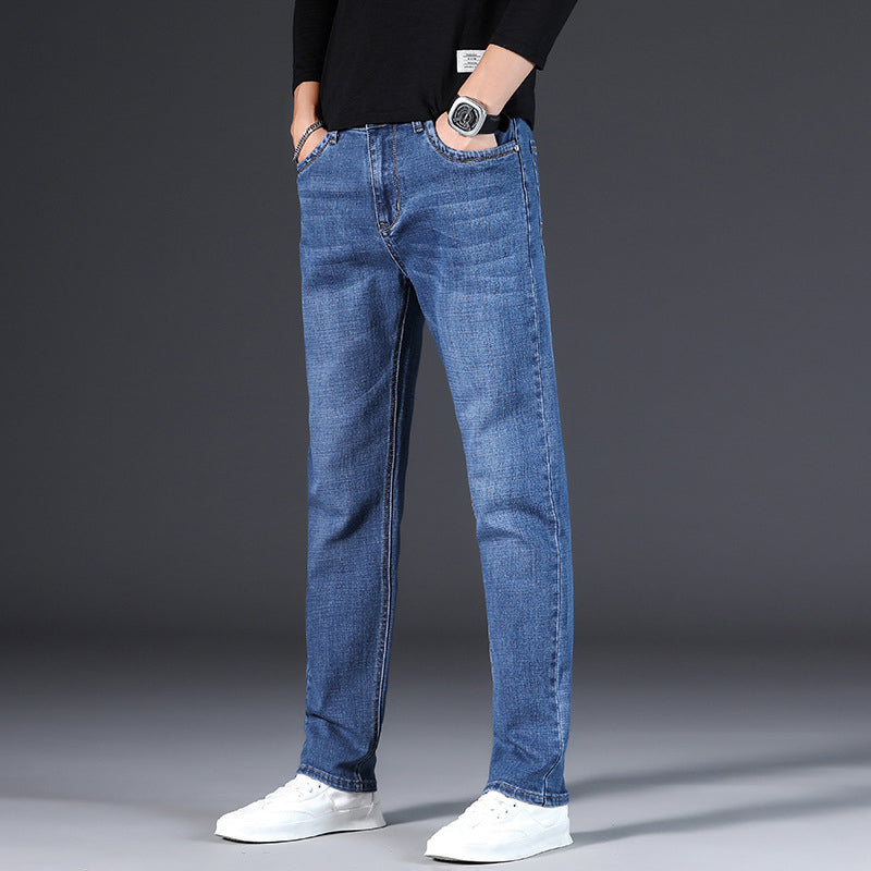 👖 LIMITED-TIME 50% OFF! 💥 Men's Elastic High Waist Straight Leg Jeans – Stretch Cotton, Breathable, Classic Fit ✨