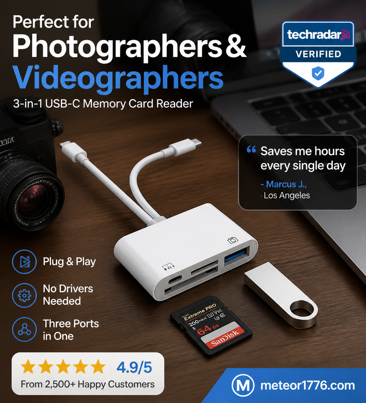 📱 Transfer Camera Photos Straight to Your Phone – Pocket-Sized CF/SD/microSD Reader. Half Price. Free UK Delivery
