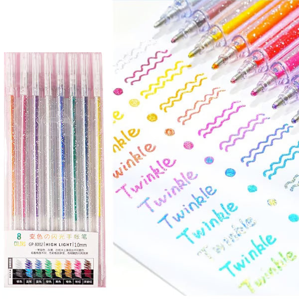 ✨ 50% OFF NOW! 🎁 Glitter Gel Pen Set – Smooth Writing, 10 Colors & Quick-Dry Ink 🎨