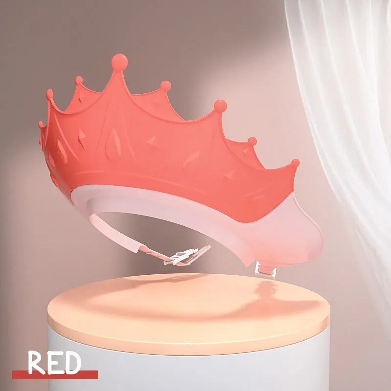 Kids' Ear Protective Cap – Waterproof Shower Hat, Adjustable & Cartoon Crown Design ✨