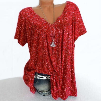 🌸🍃Spring Fashion Print Short Sleeve