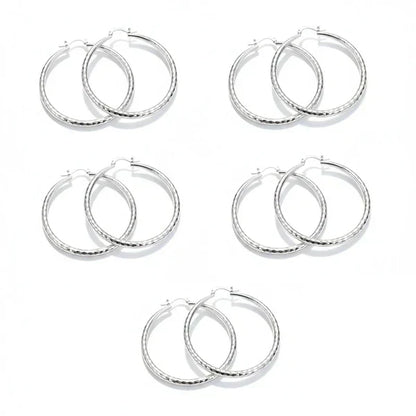 🎉BUY 1 GET 1 FREE🎁Diam🎉 BUY 1 GET 1 FREE 🎁 Diamond-Cut Hoop Earrings for Women – Elegant, Sparkling 💎ond-Cut Hoop Earrings for Women